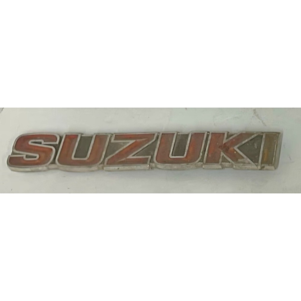 Vintage Suzuki Front Grille Fender Emblem Badge SJ Samurai Red Silver